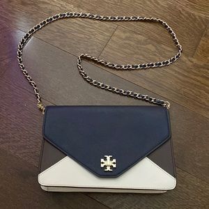 Gorgeous leather Tory Burch clutch or cross body
